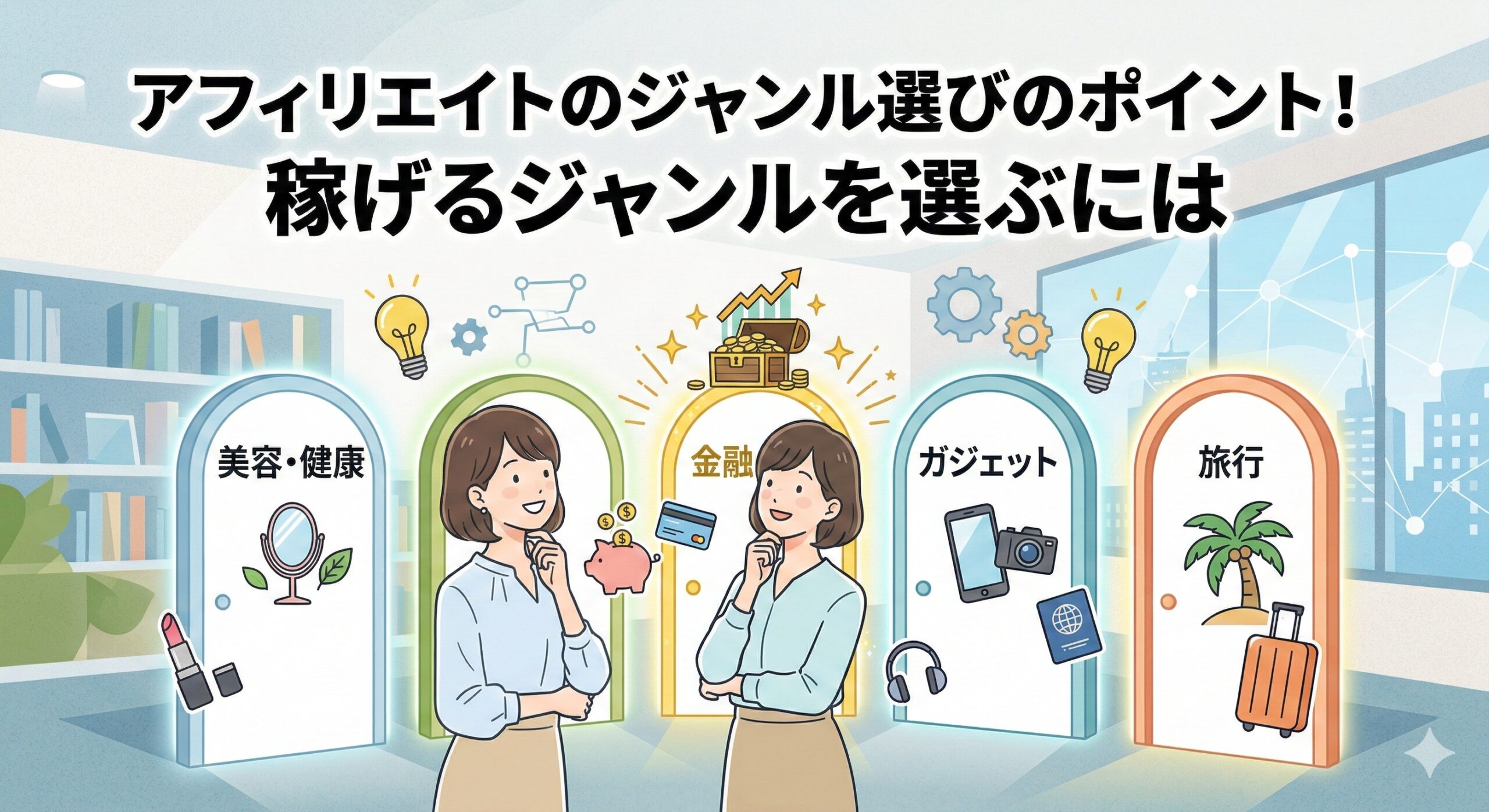 アフィリエイトのジャンル選びのポイント！稼げるジャンルを選ぶには